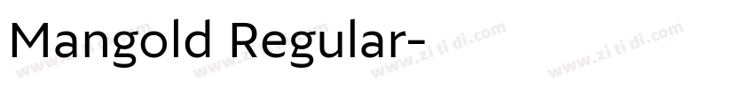 Mangold Regular字体转换